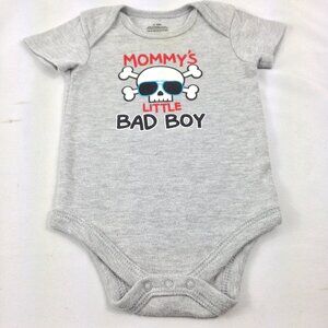 Topsville Boys Toddler Short Sleeve One Piece " Mommy's Little Bad Boy" Sz 0-3M